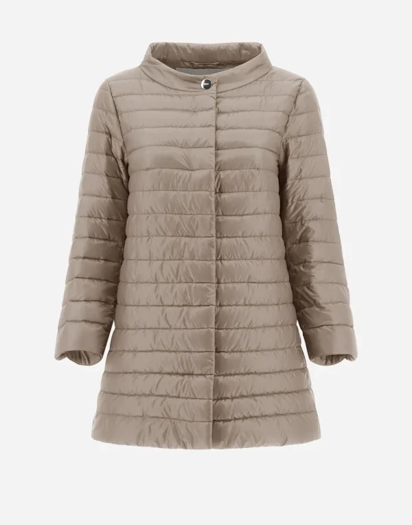 Herno Long Down Jackets | A-Shape Light Dove Grey