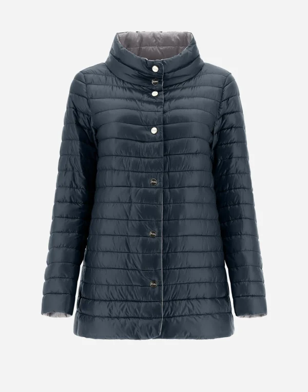 Herno Long Down Jackets | A-Shape New Blue