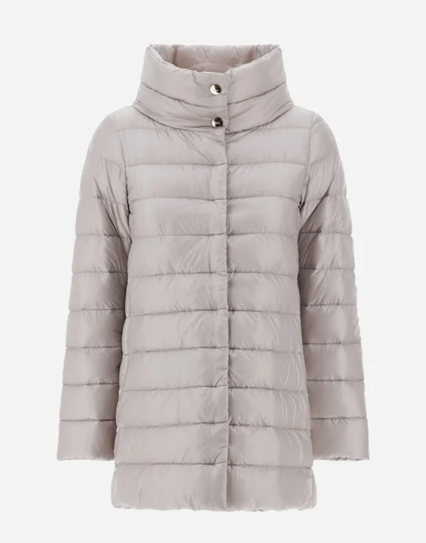 Herno Long Down Jackets | A-Shape Grey Pearl