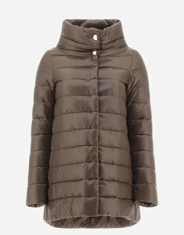Herno Long Down Jackets | A-Shape Dark Dove Grey