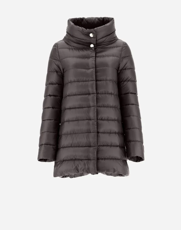 Herno Long Down Jackets | A-Shape Dark Chocolate