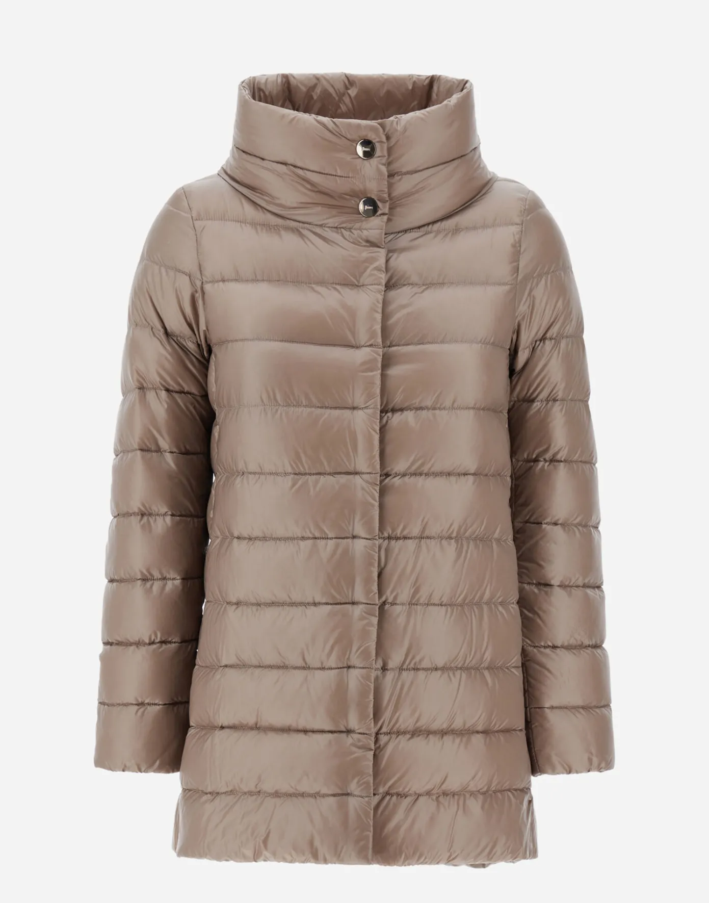 Herno Long Down Jackets | A-Shape Light Taupe