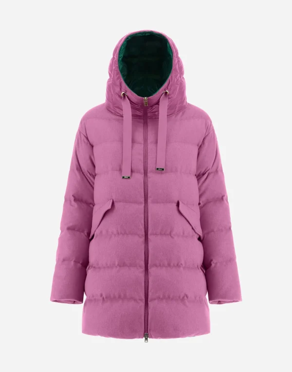 Herno Long Down Jackets | A-Shape Periwinkle