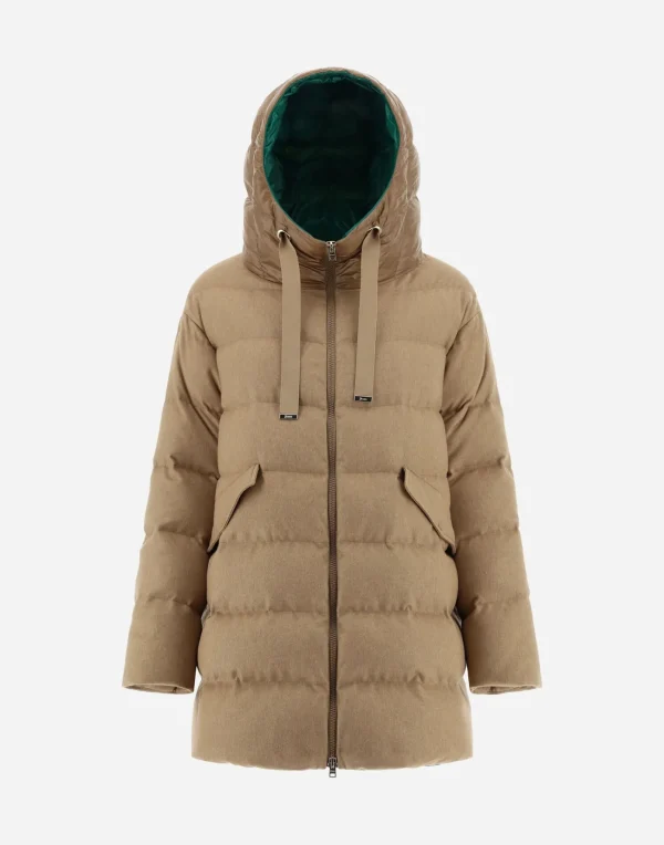 Herno Long Down Jackets | A-Shape Sand