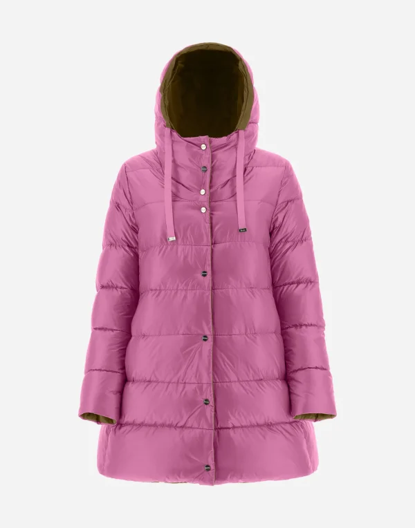 Herno Long Down Jackets | A-Shape Periwinkle