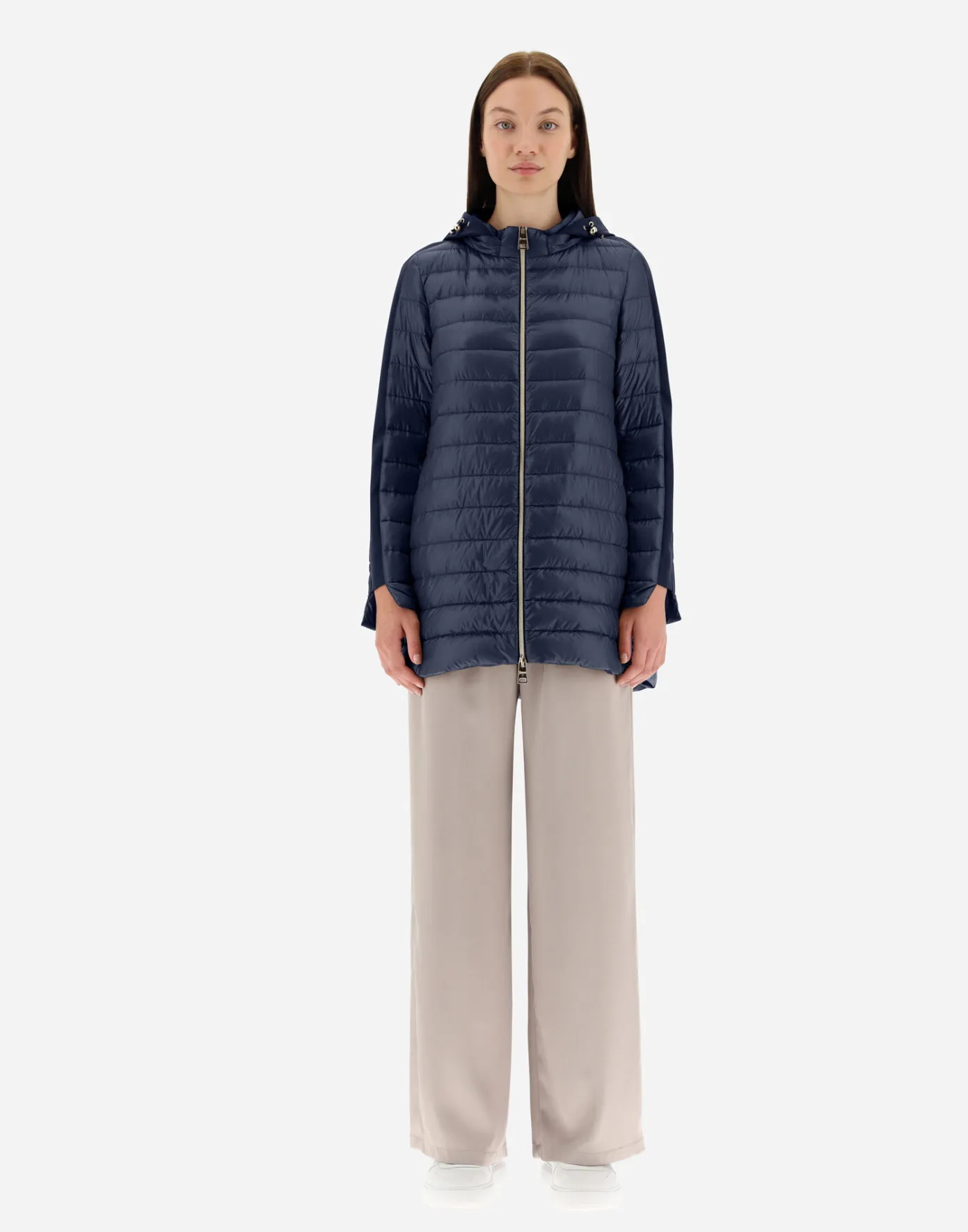 Herno Long Down Jackets | A-Shape New Blue