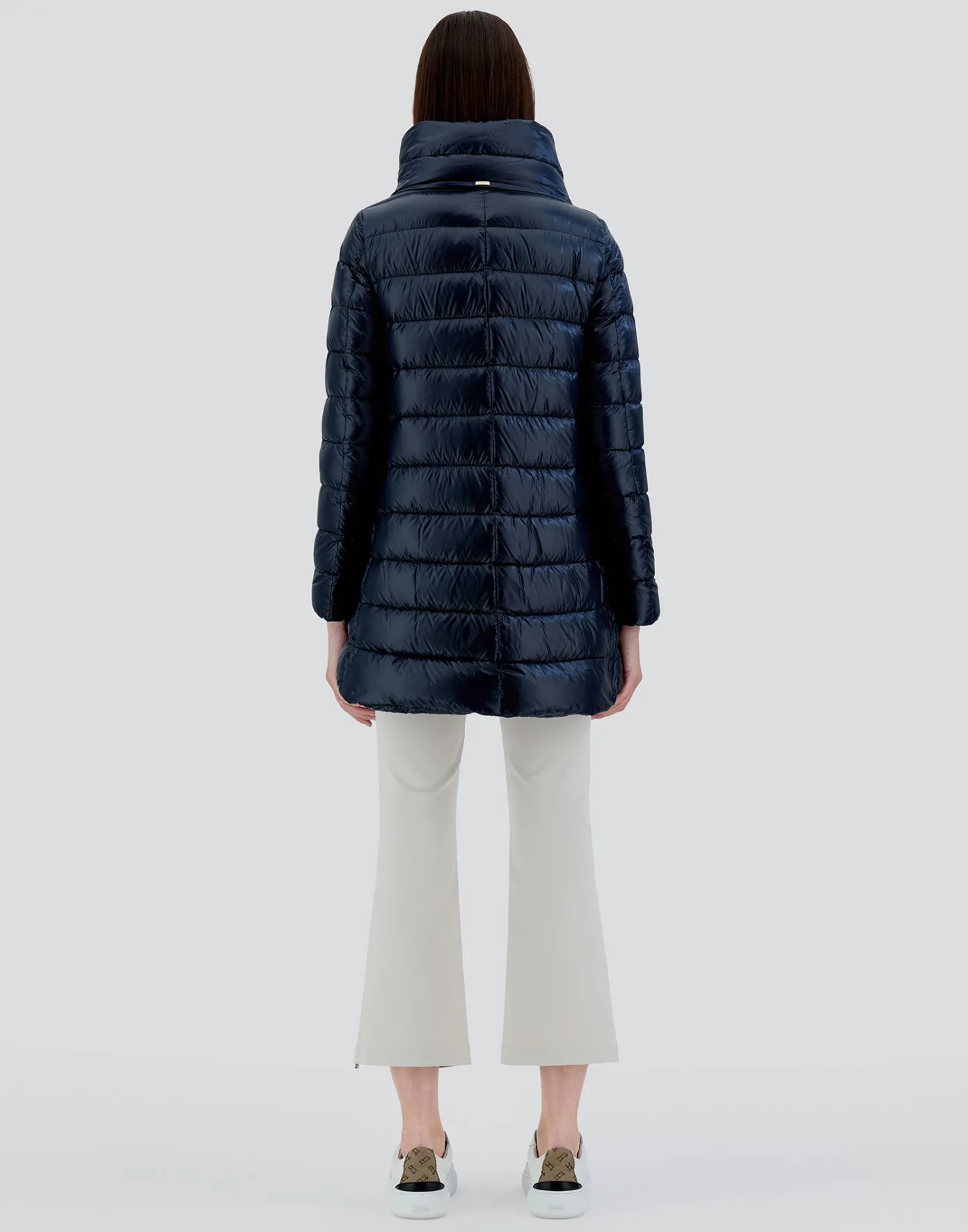 Herno Long Down Jackets | A-Shape Navy Blue