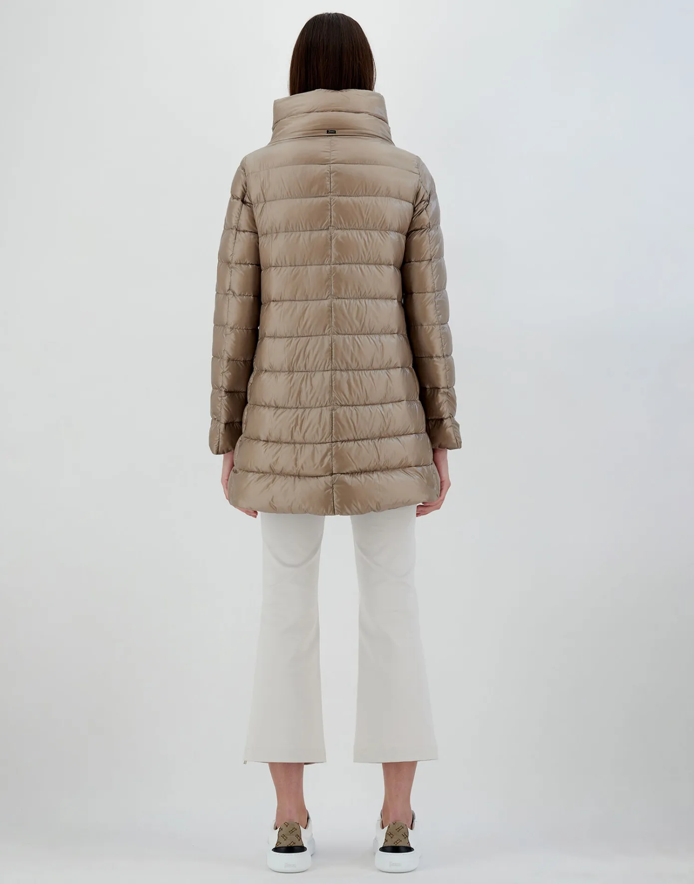 Herno Long Down Jackets | A-Shape Light Taupe