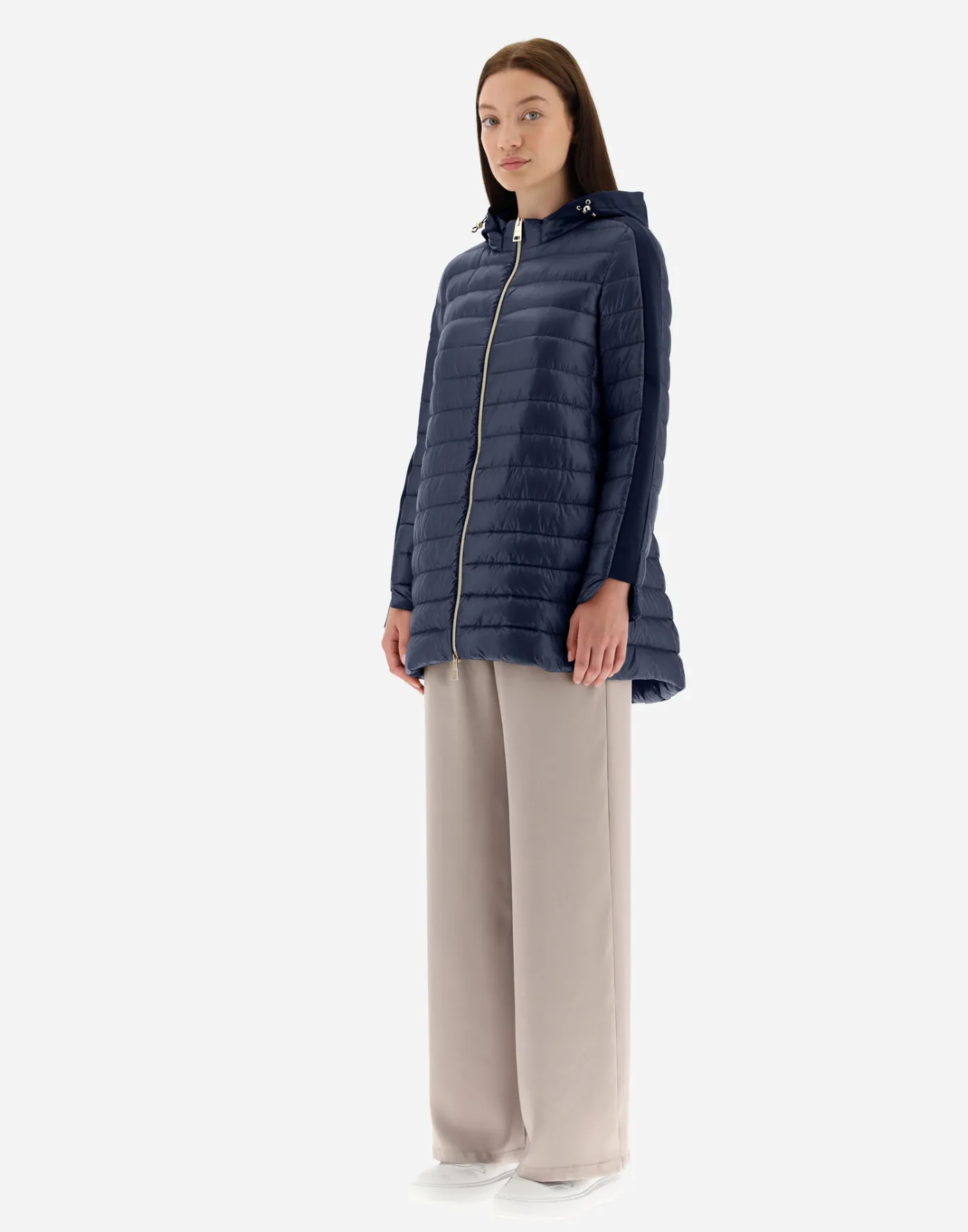 Herno Long Down Jackets | A-Shape New Blue