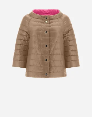 Herno Capes | Capes Camel/Neon Pink